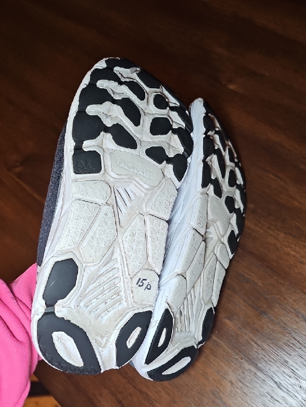 Hoka One One Clifton 7 Black and White Women's Running Sneakers - Picture 8 of 10